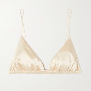 Anine Bing cream ‘Flora’ silk bra, brand new with tags, size small!